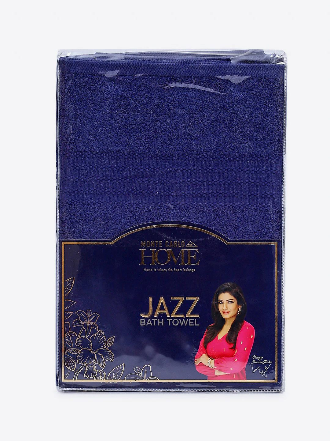 Blue Cotton Solid 400 GSM Bath Towel (Jazz) - Image 5