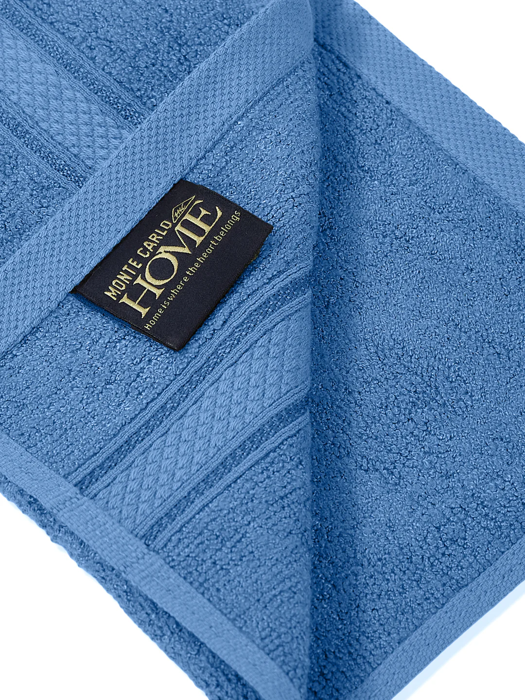 Blue Pure Cotton Solid 400 GSM Face Towel 4 Pc Set (Jasper Collection) - Image 4