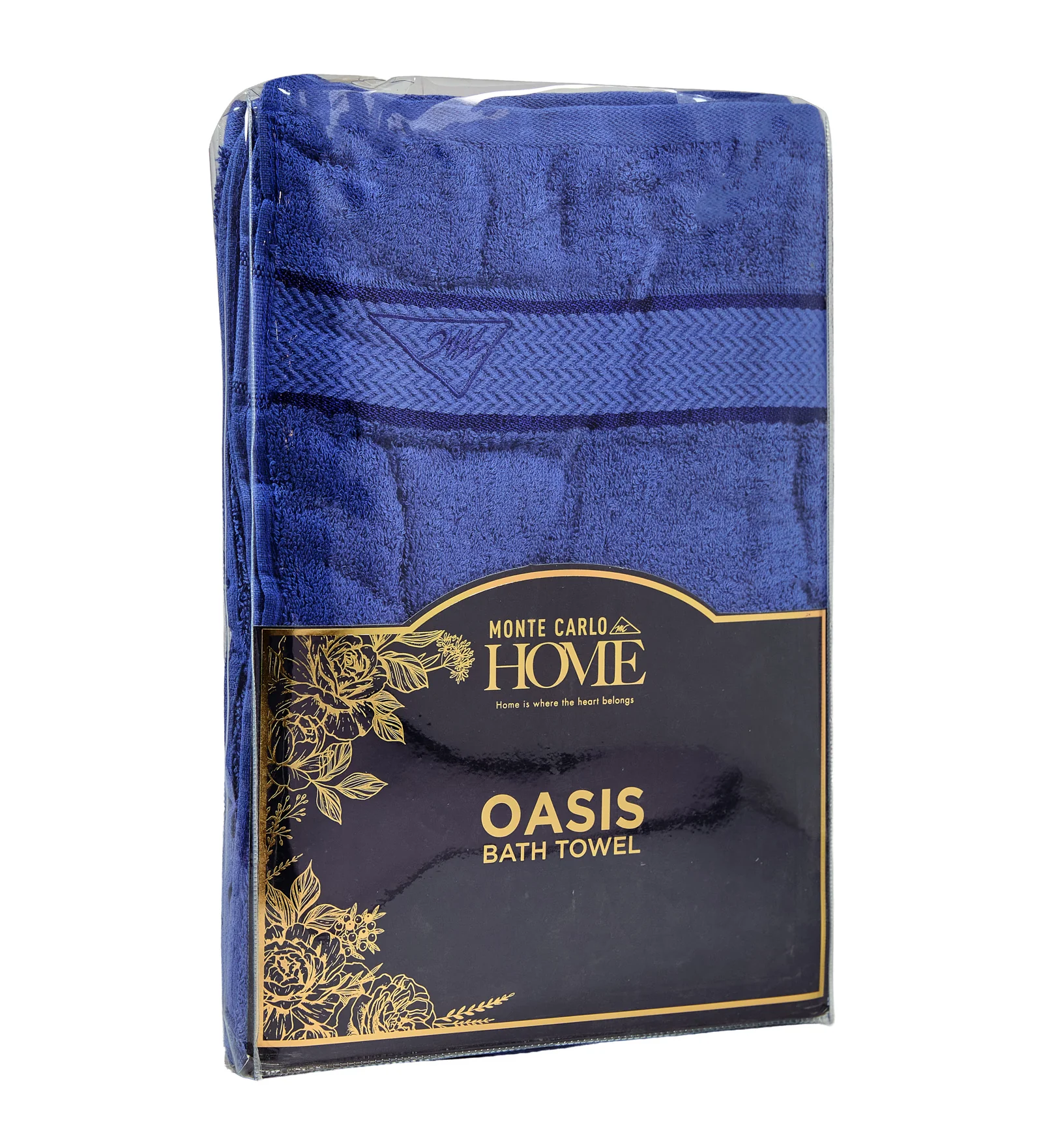 Blue Pure Cotton Solid 450 GSM Bath Towel 1 Piece (Oasis Collection) - Image 9