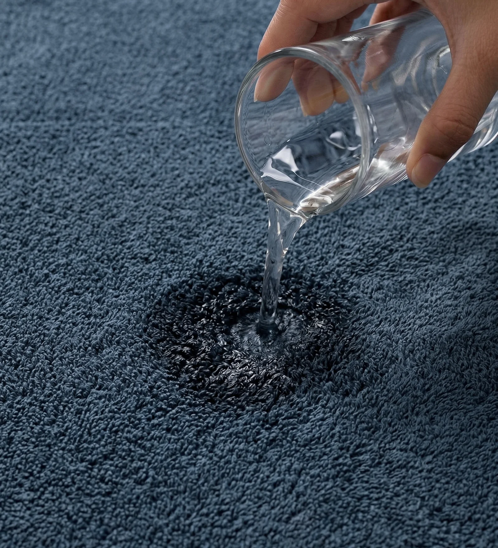 Blue Pure Cotton Solid 450 GSM Bath Towel 1 Piece (Oasis Collection) - Image 3