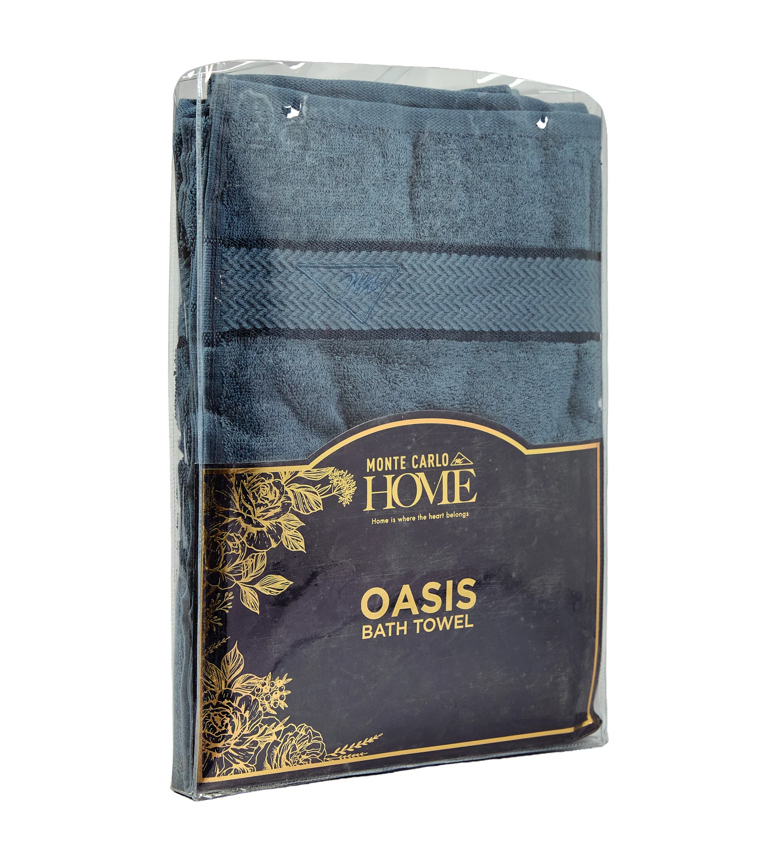 Blue Pure Cotton Solid 450 GSM Bath Towel 1 Piece (Oasis Collection) - Image 9