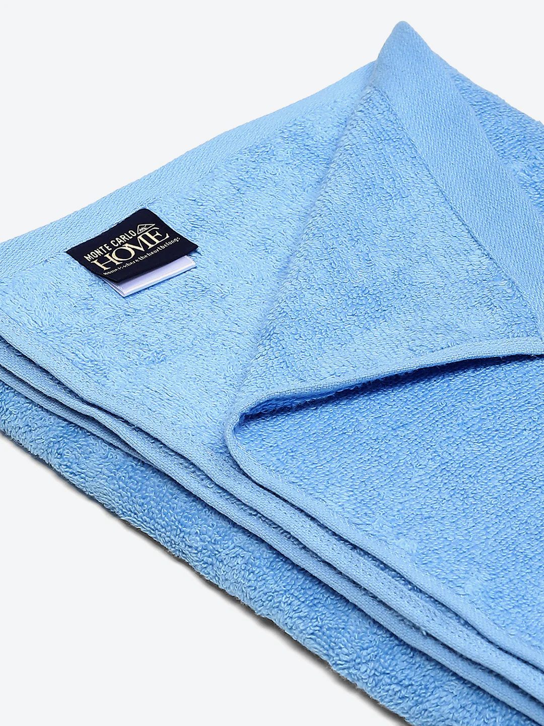 Blue Solid Pure Cotton 350 GSM Bath Towel (Oslo) - Image 4