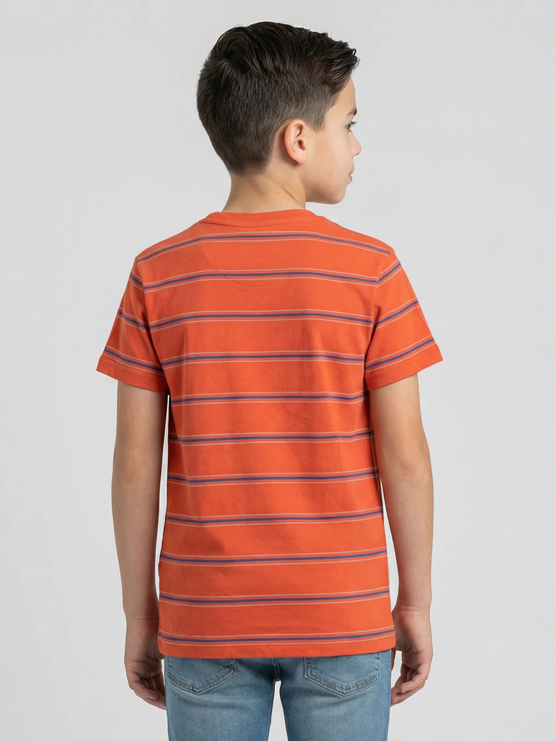 Boys Black, Cream & Orange Printed Round Neck Half Sleeve T-Shirt (Pack of 3) - Image 9
