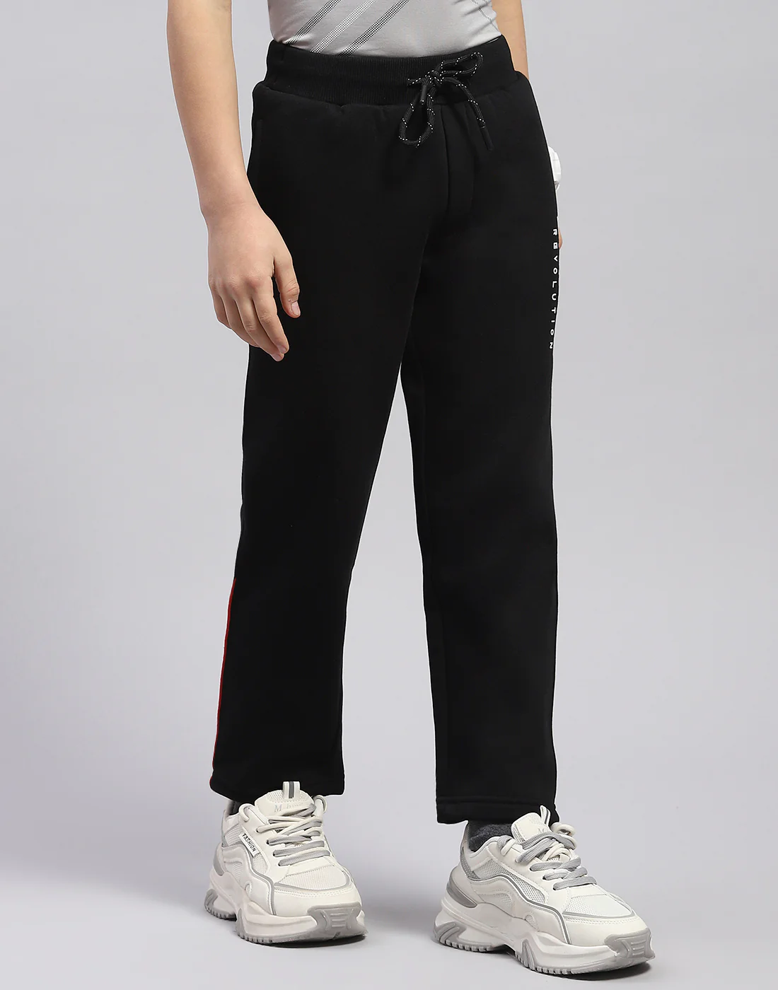 Boys Black Printed Regular Fit Lower - Image 4