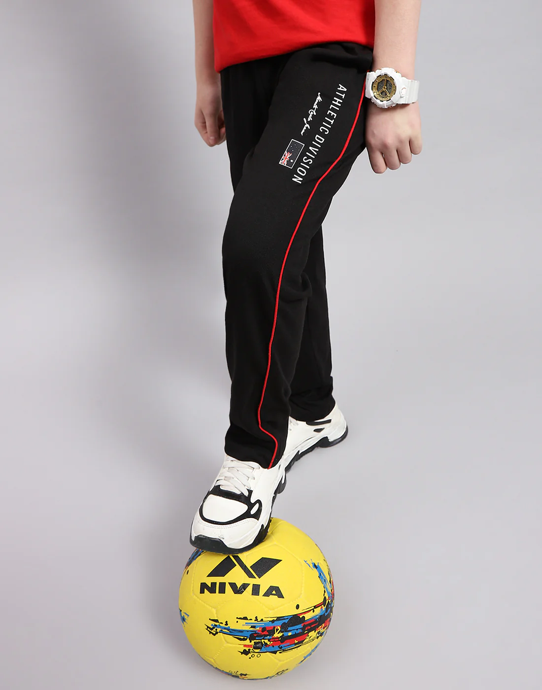 Boys Black Printed Regular Fit Lower - Image 6