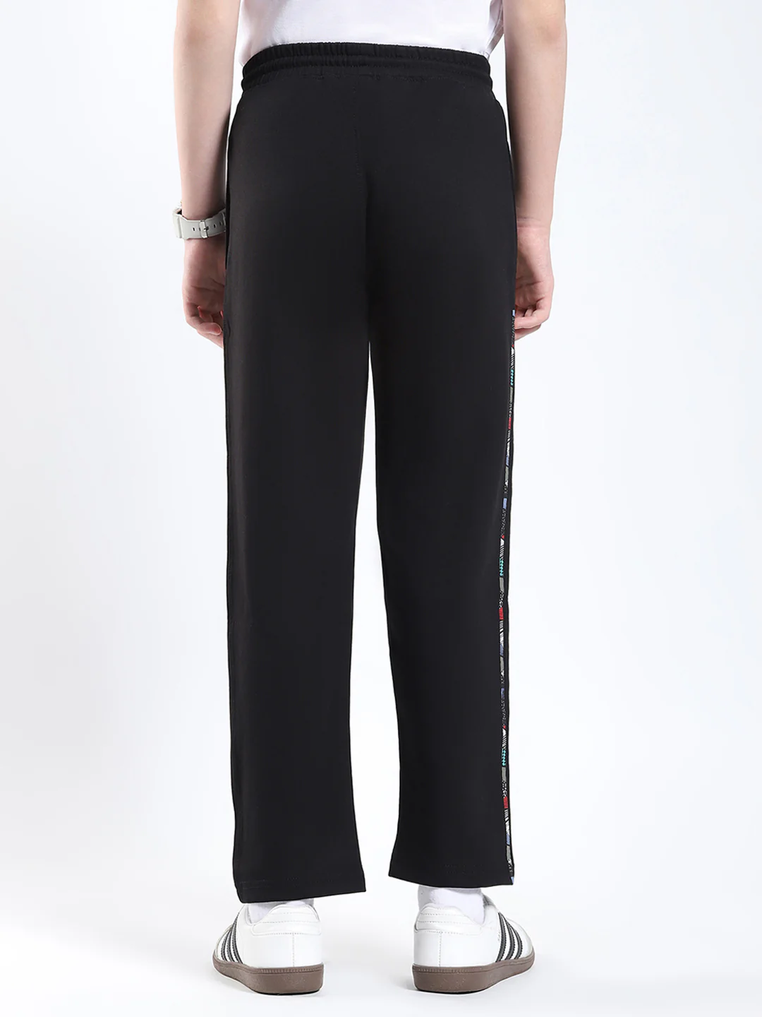 Boys Black Printed Regular Fit Lower - Image 5