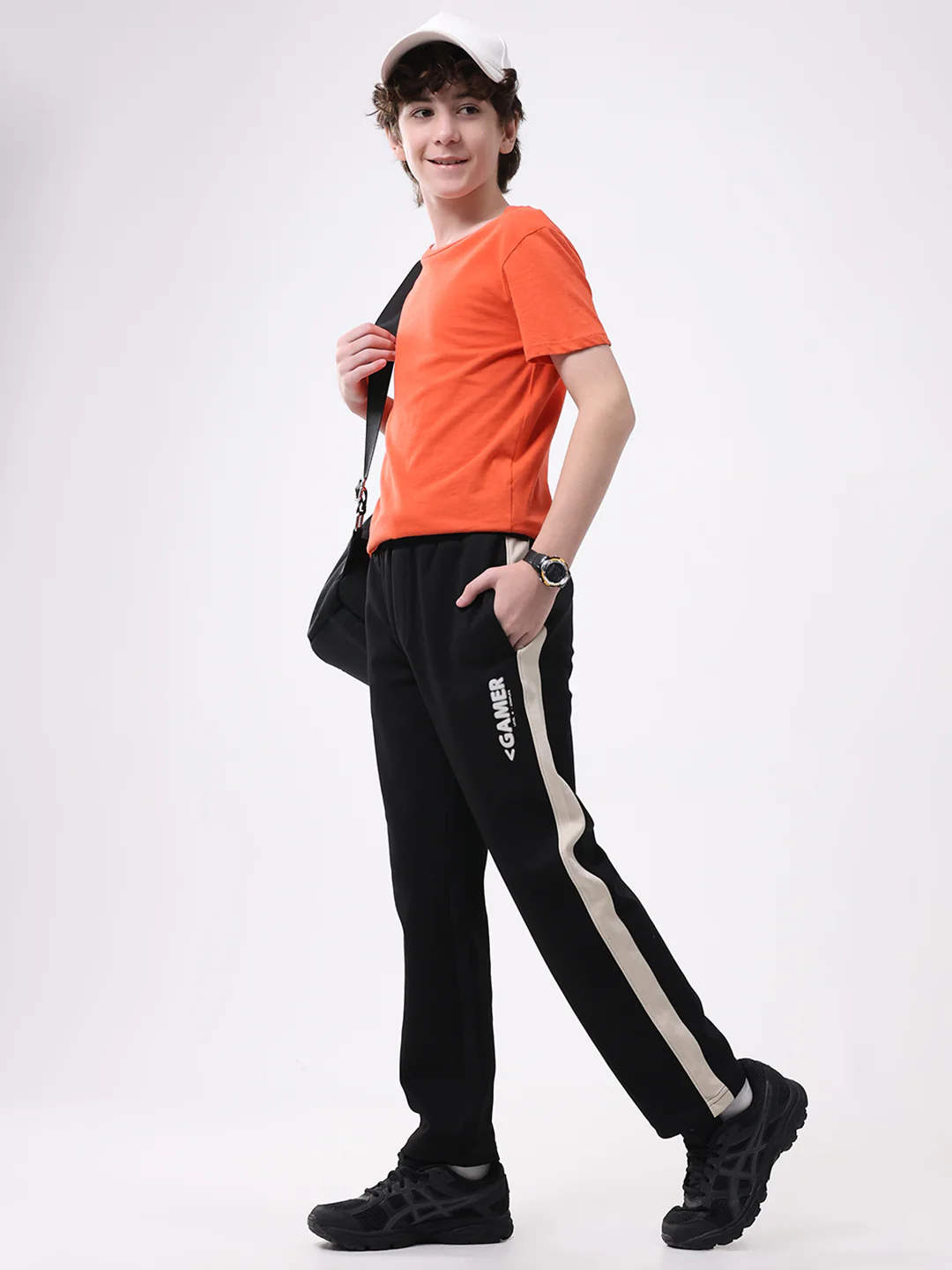 Boys Black Printed Regular Fit Lower - Image 2