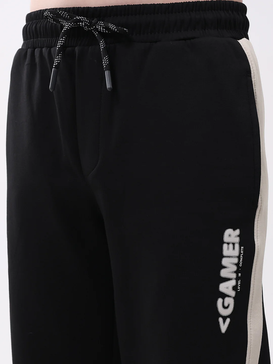 Boys Black Printed Regular Fit Lower - Image 6