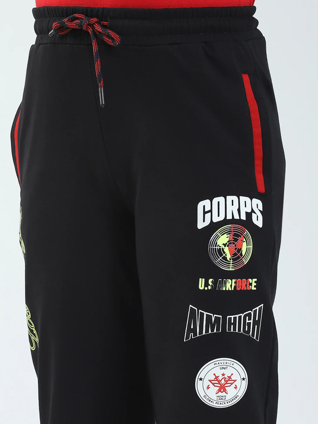 Boys Black Solid Regular Fit Lower - Image 6