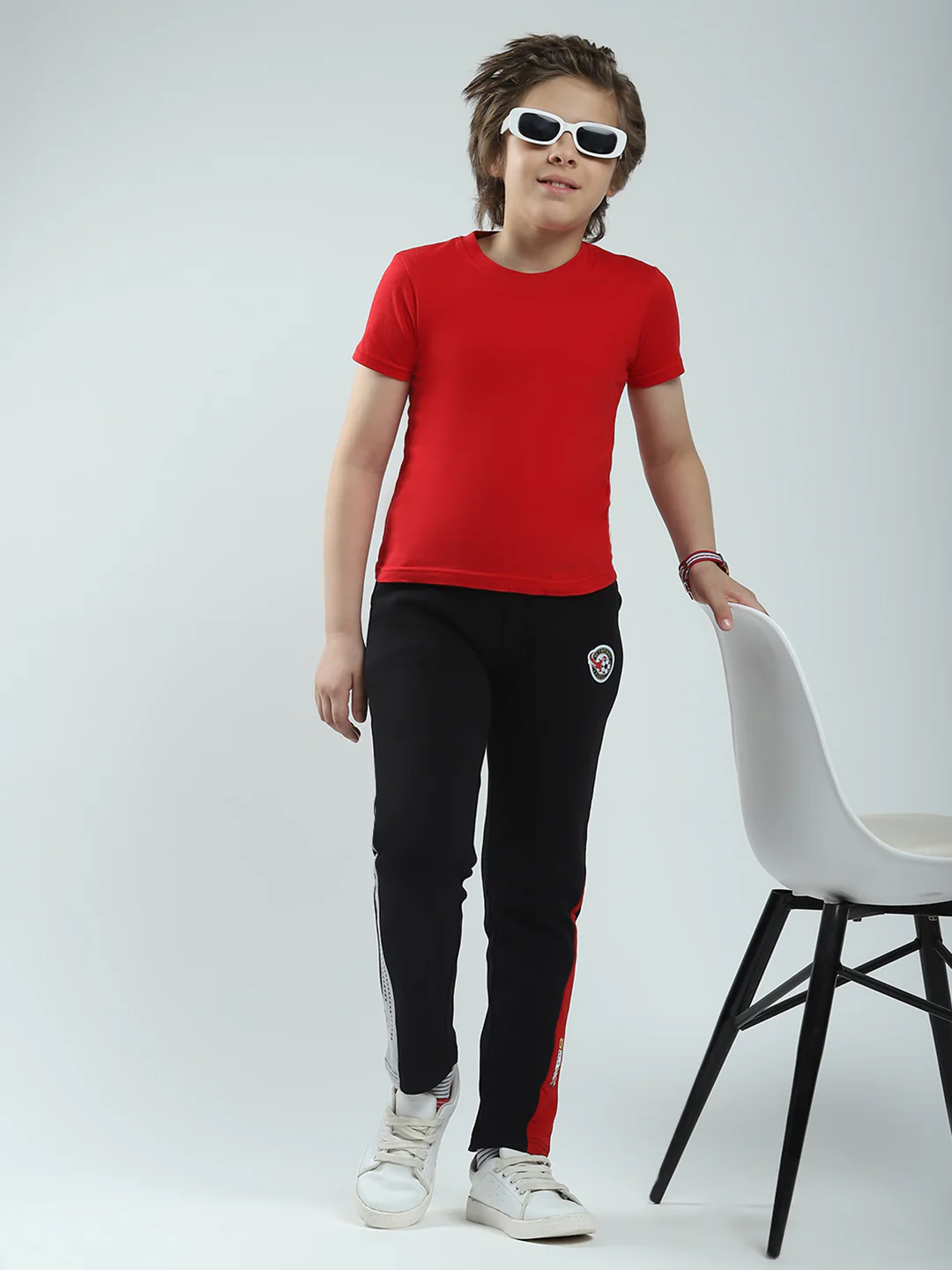 Boys Black Solid Regular Fit Lower - Image 2