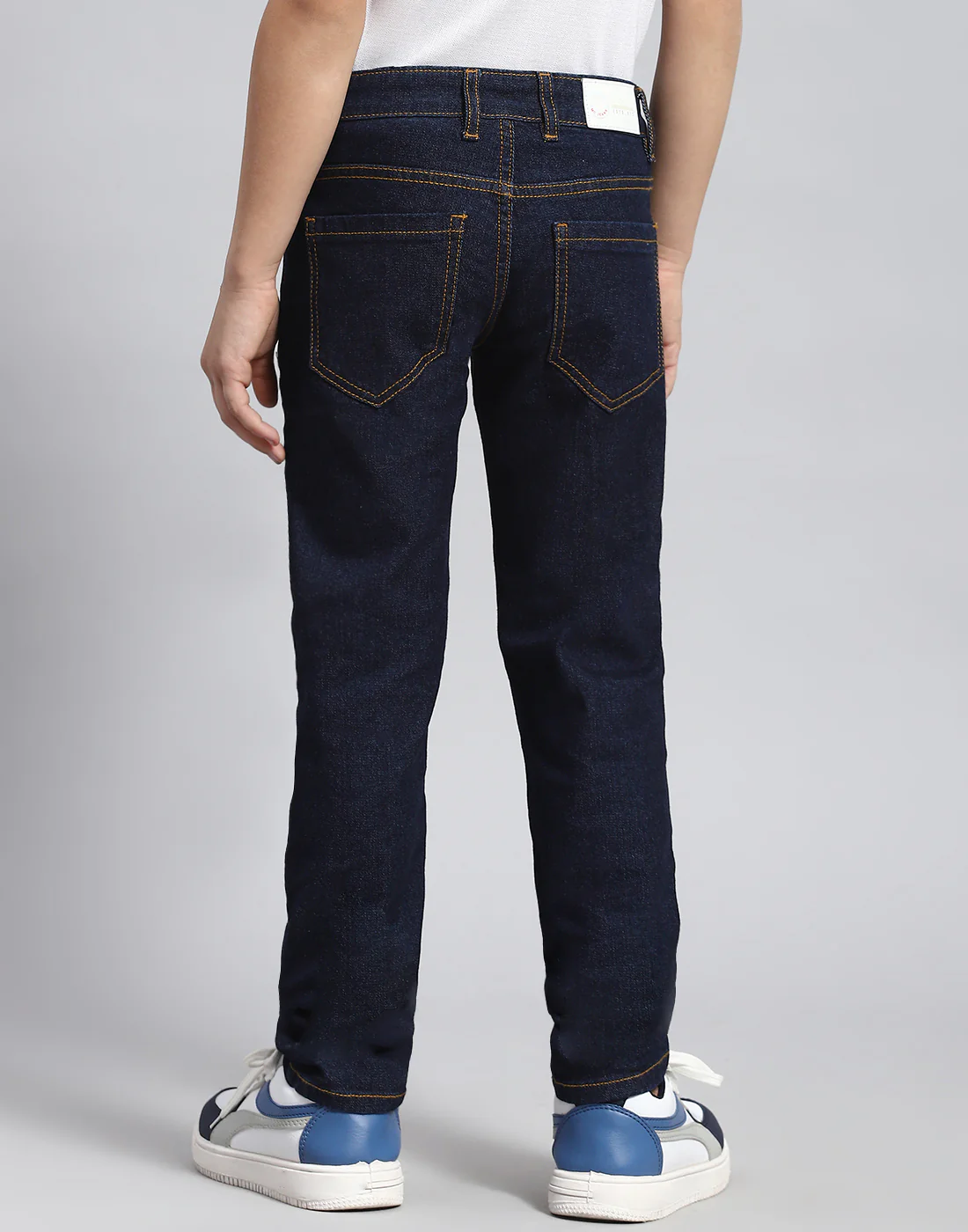 Boys Blue Light Wash Slim Fit Denim - Image 5