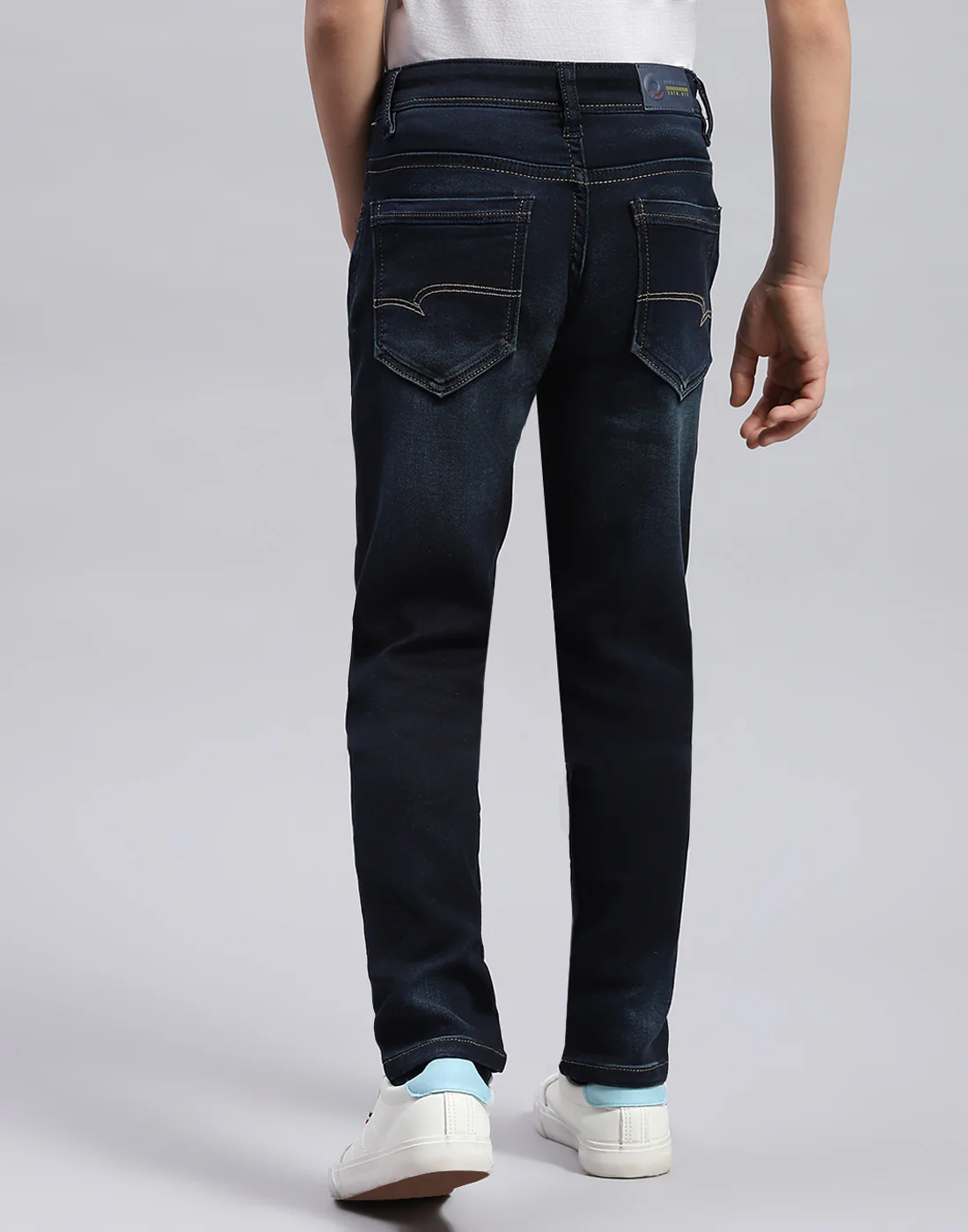 Boys Blue Light Wash Slim Fit Denim - Image 5