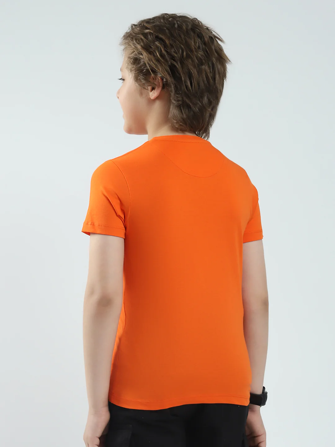 Boys Blue & Orange Printed Round Neck Half Sleeve T-Shirt (Pack of 2) - Image 6