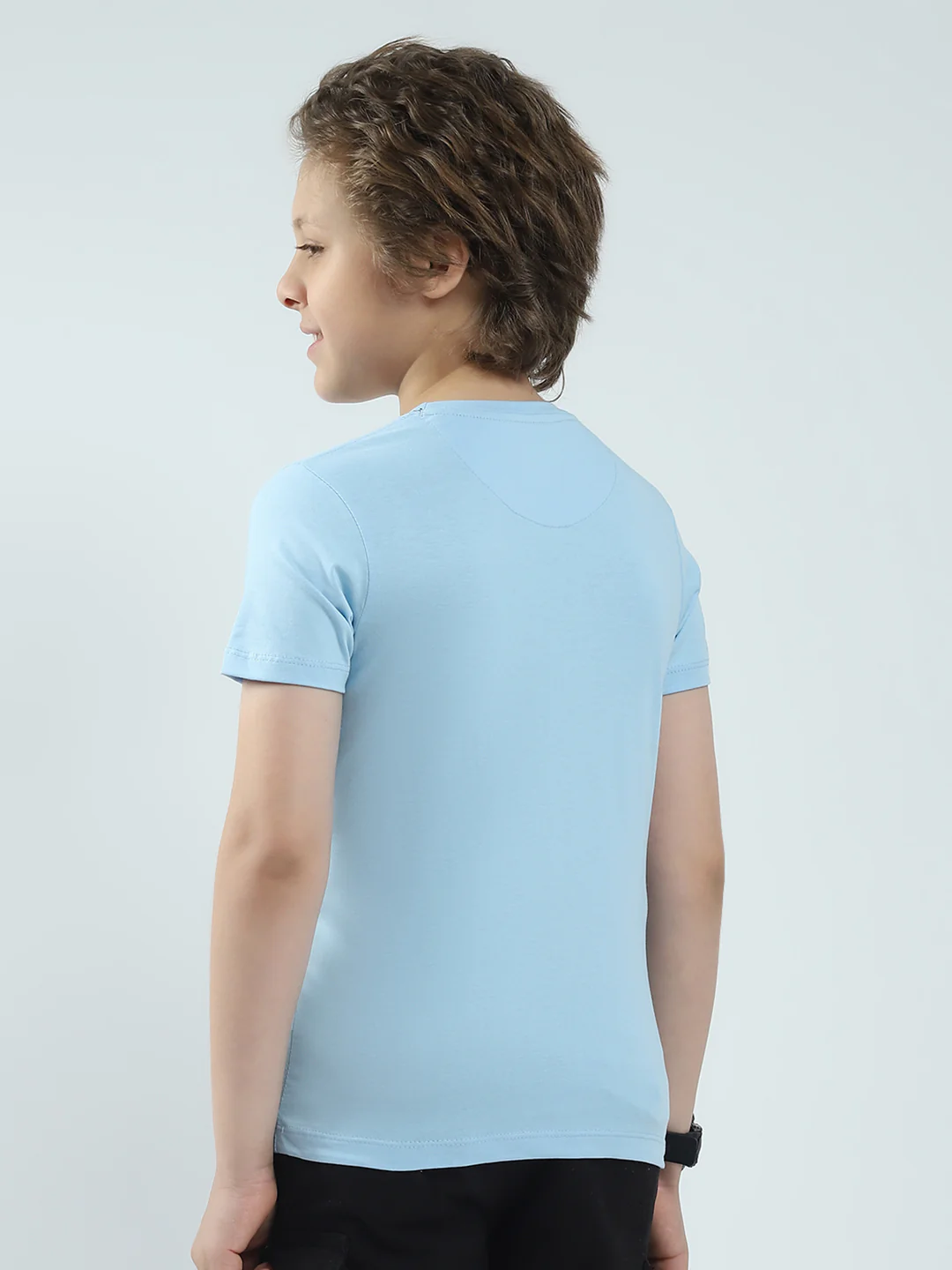 Boys Blue & Orange Printed Round Neck Half Sleeve T-Shirt (Pack of 2) - Image 9