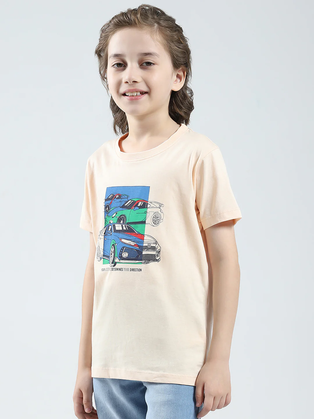Boys Blue, Peach & Green Printed Round Neck Half Sleeve T-Shirt (Pack of 3) - Image 11