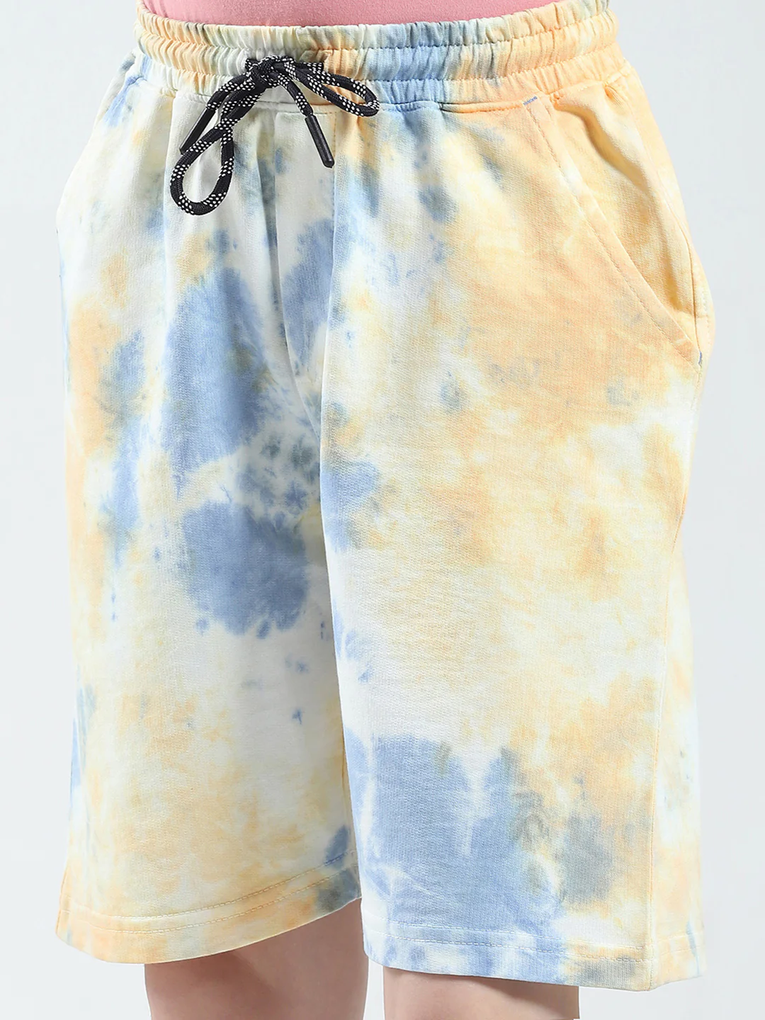 Boys Blue Printed Regular Fit Bermuda - Image 6