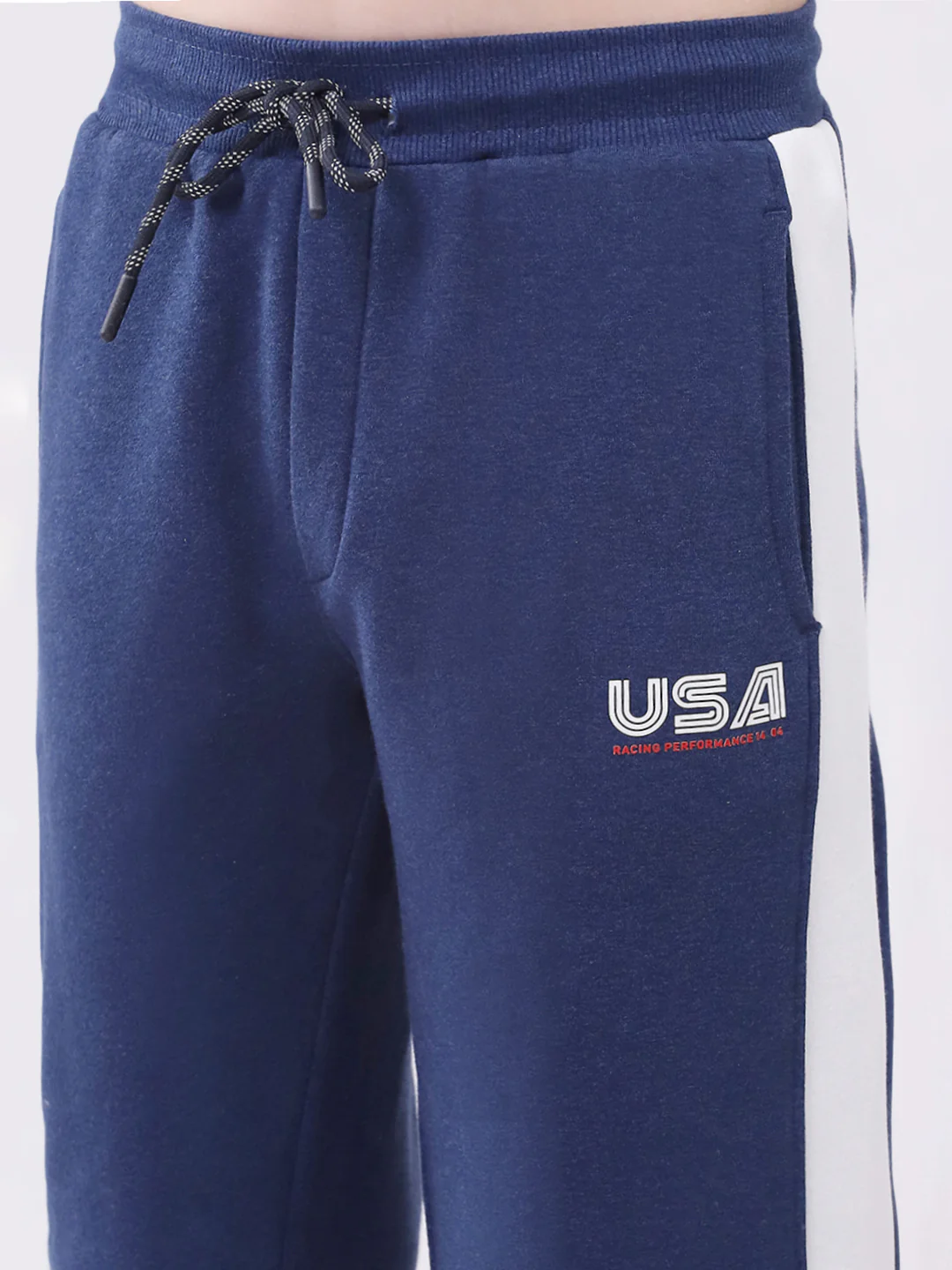 Boys Blue Printed Round Neck Full Sleeve Winter Tracksuit - Image 9