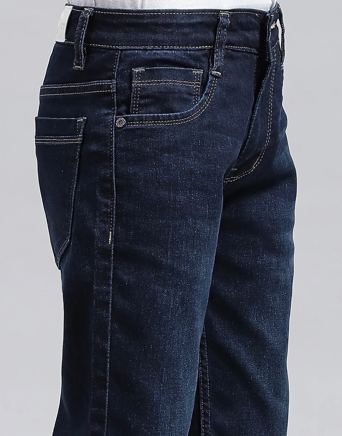 Boys Blue Solid Regular Fit Denim - Image 6