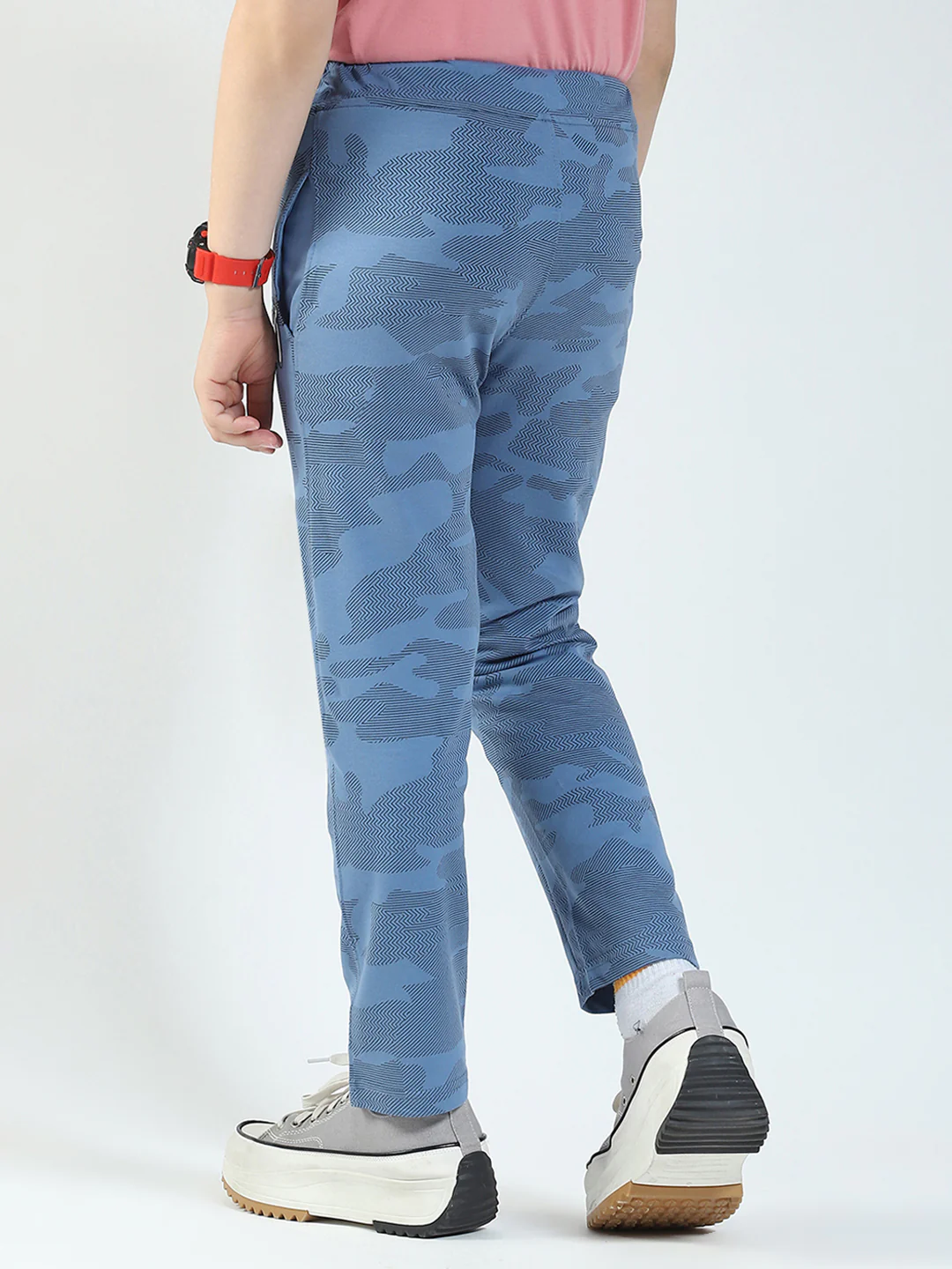 Boys Blue Solid Regular Fit Lower - Image 5