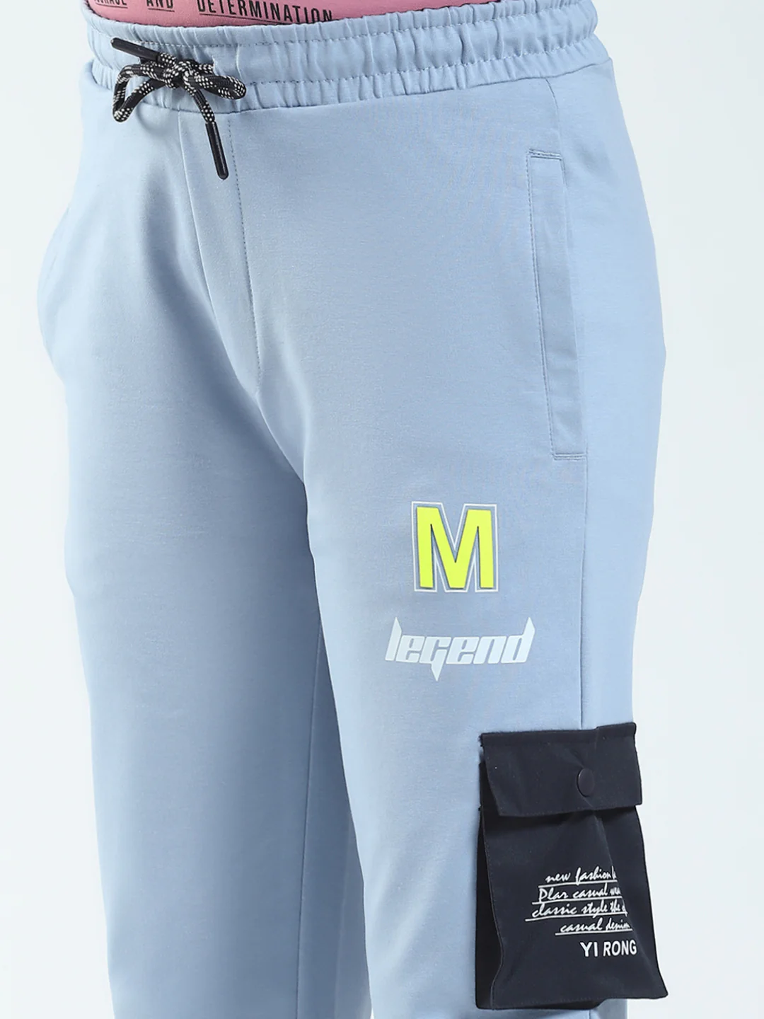 Boys Blue Solid Regular Fit Lower - Image 6