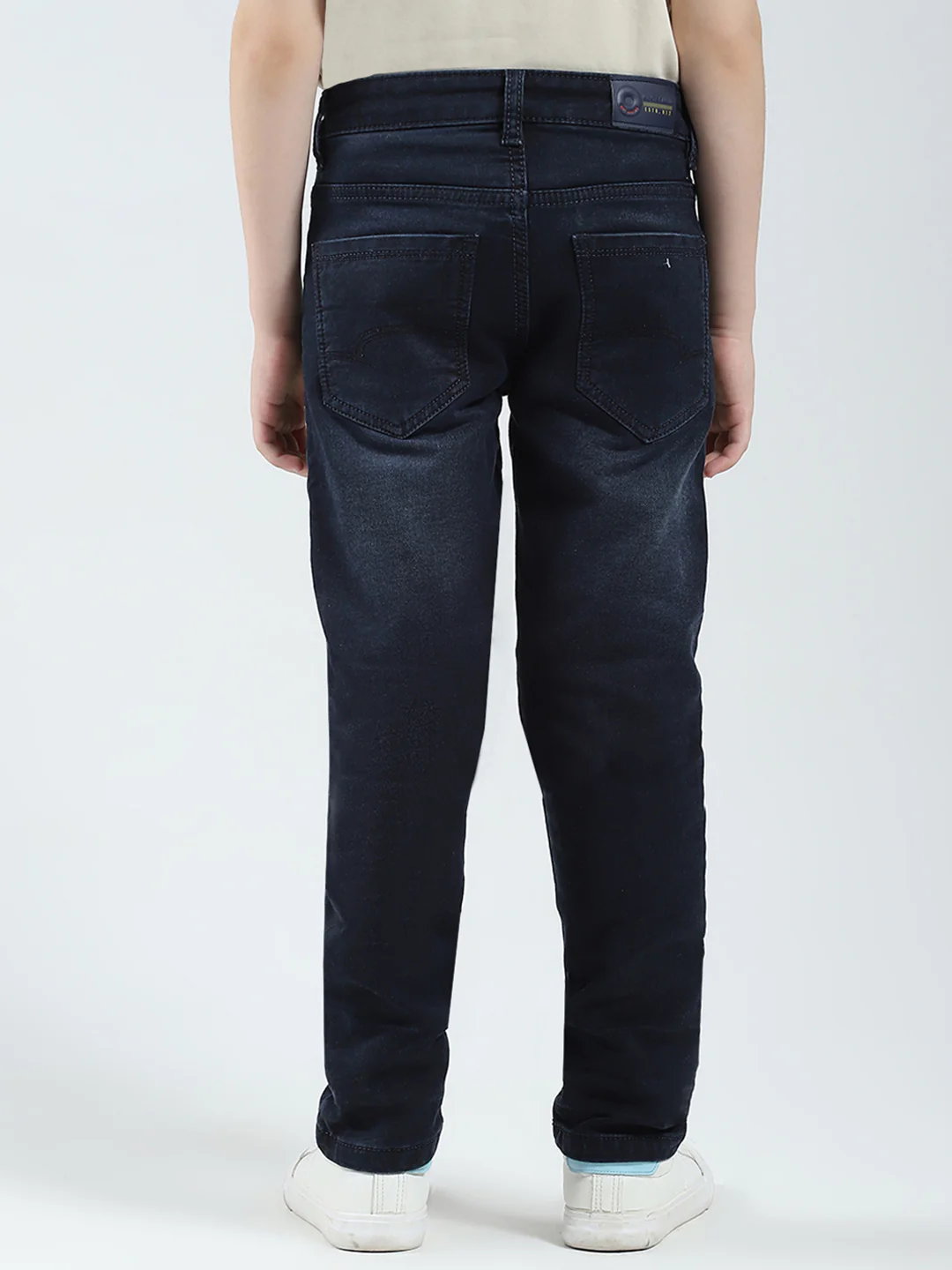 Boys Blue Solid Slim Fit Denim - Image 5