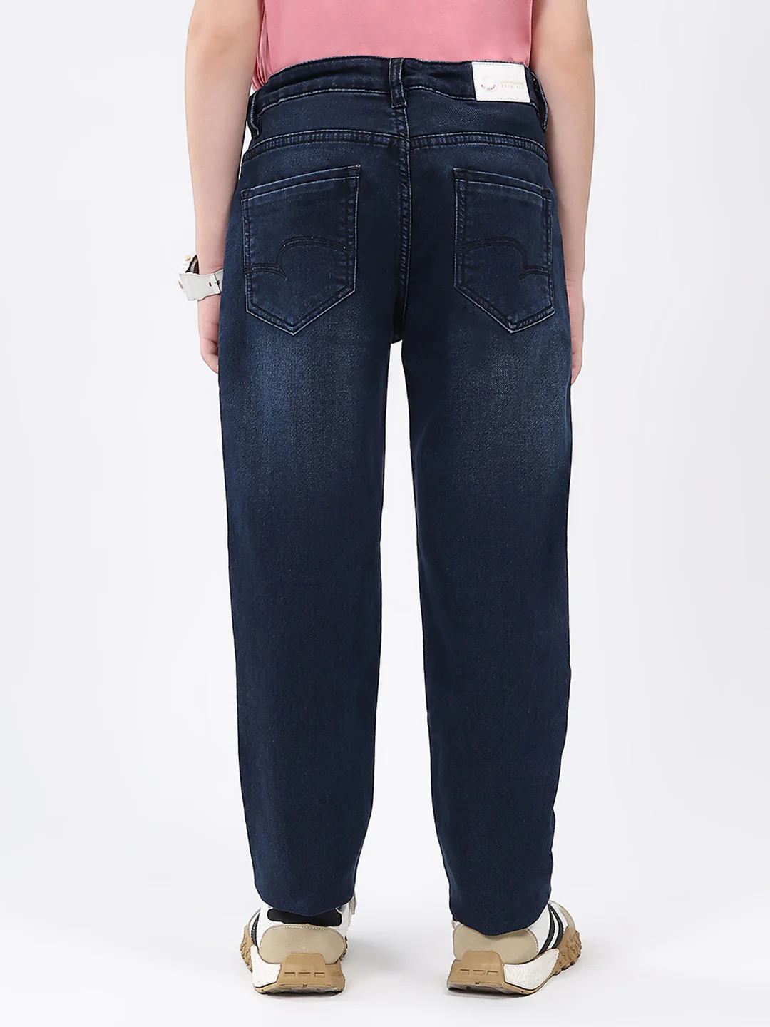 Boys Blue Solid Slim Fit Denim - Image 5