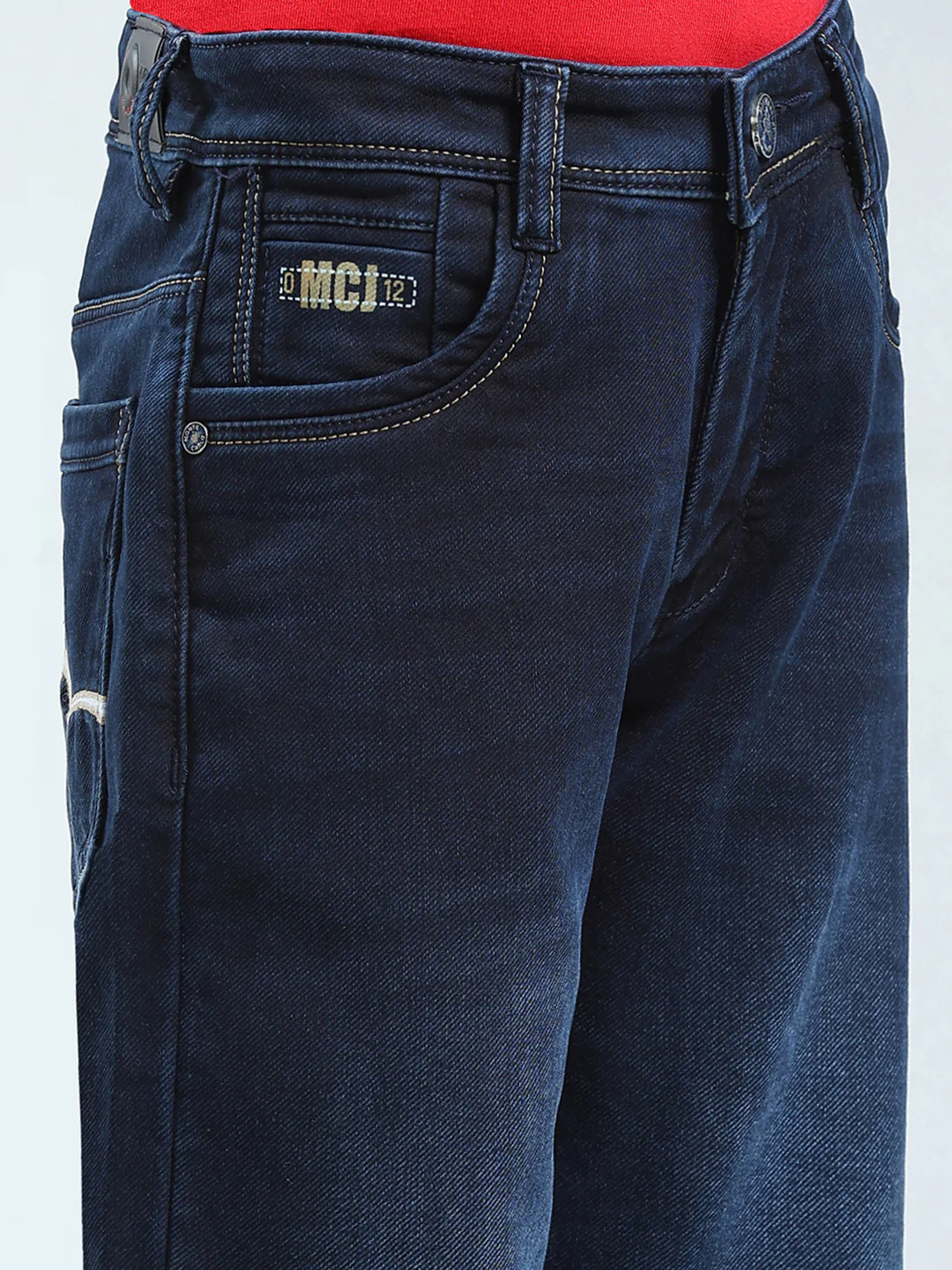 Boys Blue Solid Straight Fit Denim - Image 6