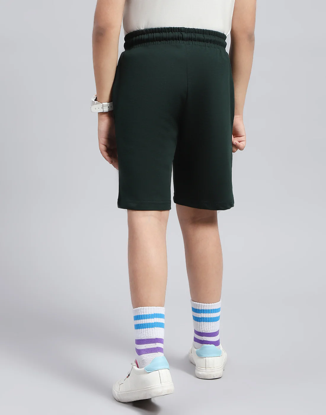 Boys Green Printed Regular Fit Bermuda - Image 6