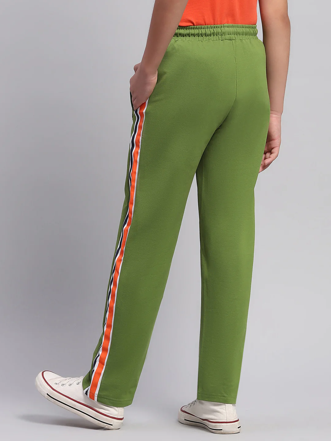 Boys Green Printed Regular Fit Lower - Image 5