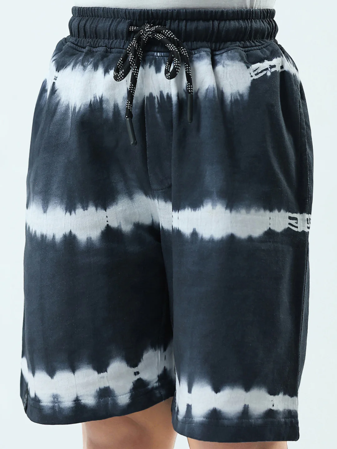 Boys Grey Printed Regular Fit Bermuda - Image 6