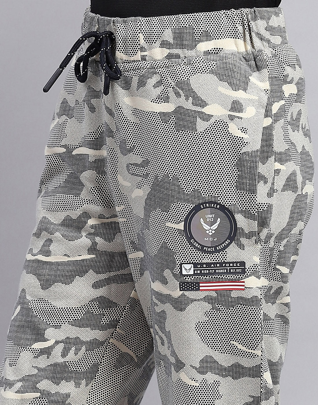 Boys Grey Printed Regular Fit Lower - Image 6
