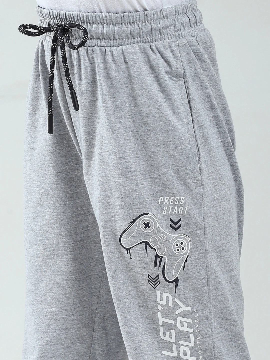 Boys Grey Printed Regular Fit Lower - Image 6