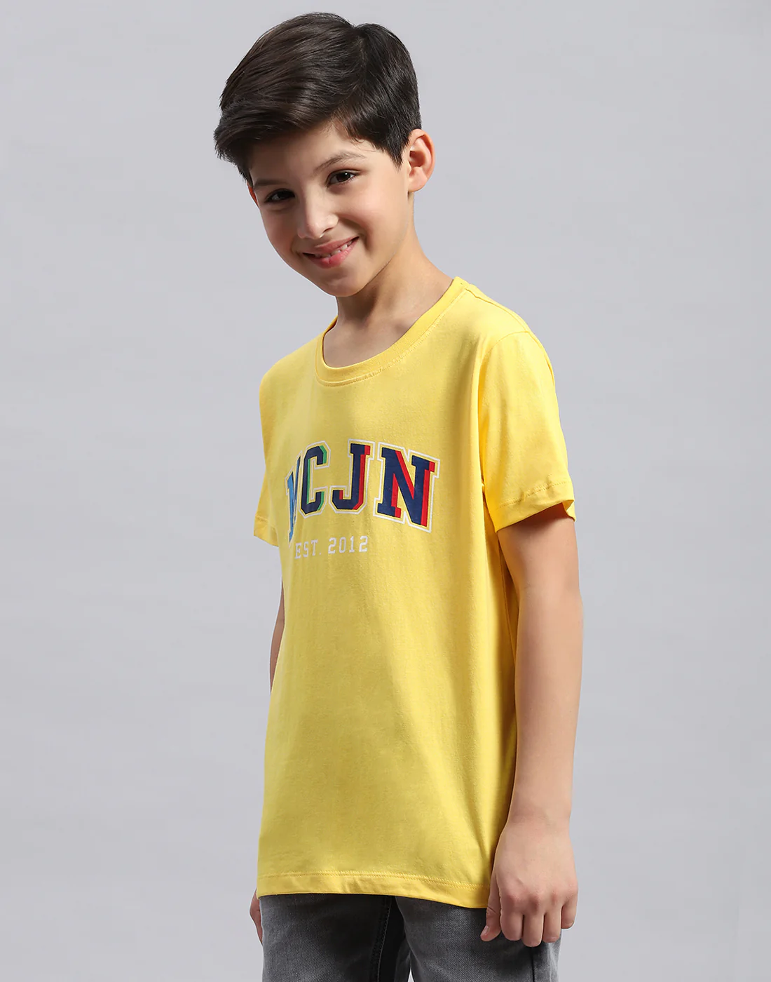 Boys Multi Color Printed Round Neck Half Sleeve T-Shirt - Image 13