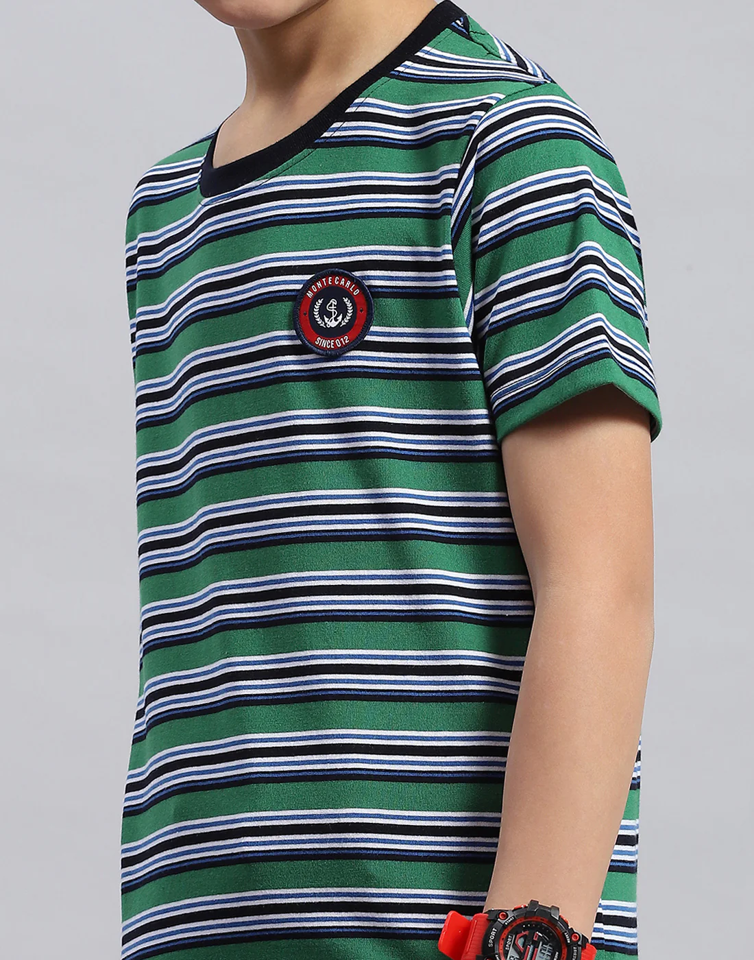 Boys Multi Color Printed Round Neck Half Sleeve T-Shirt - Image 7