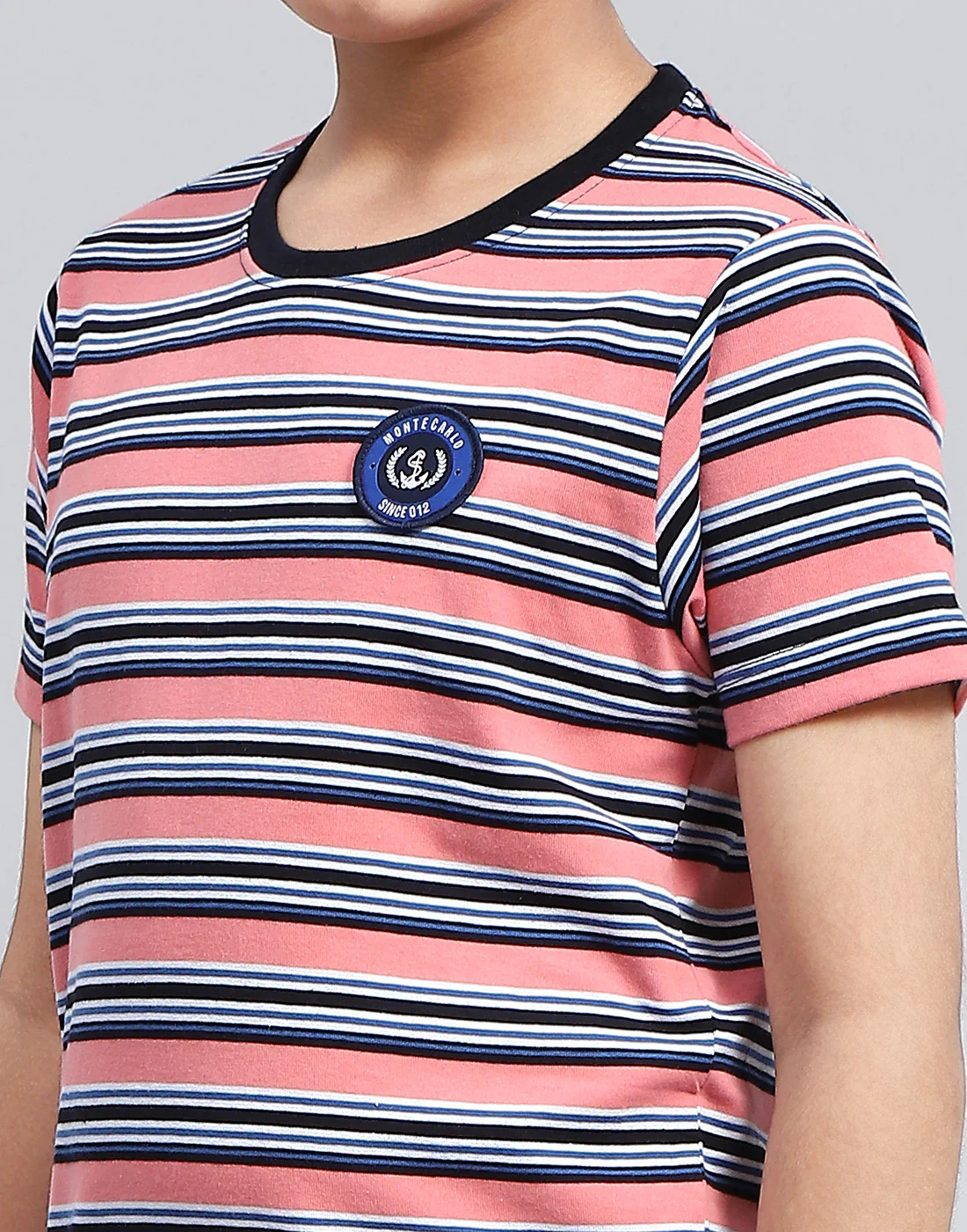 Boys Multicolor Stripe Round Neck Half Sleeve T-Shirt (Pack of 3) - Image 13