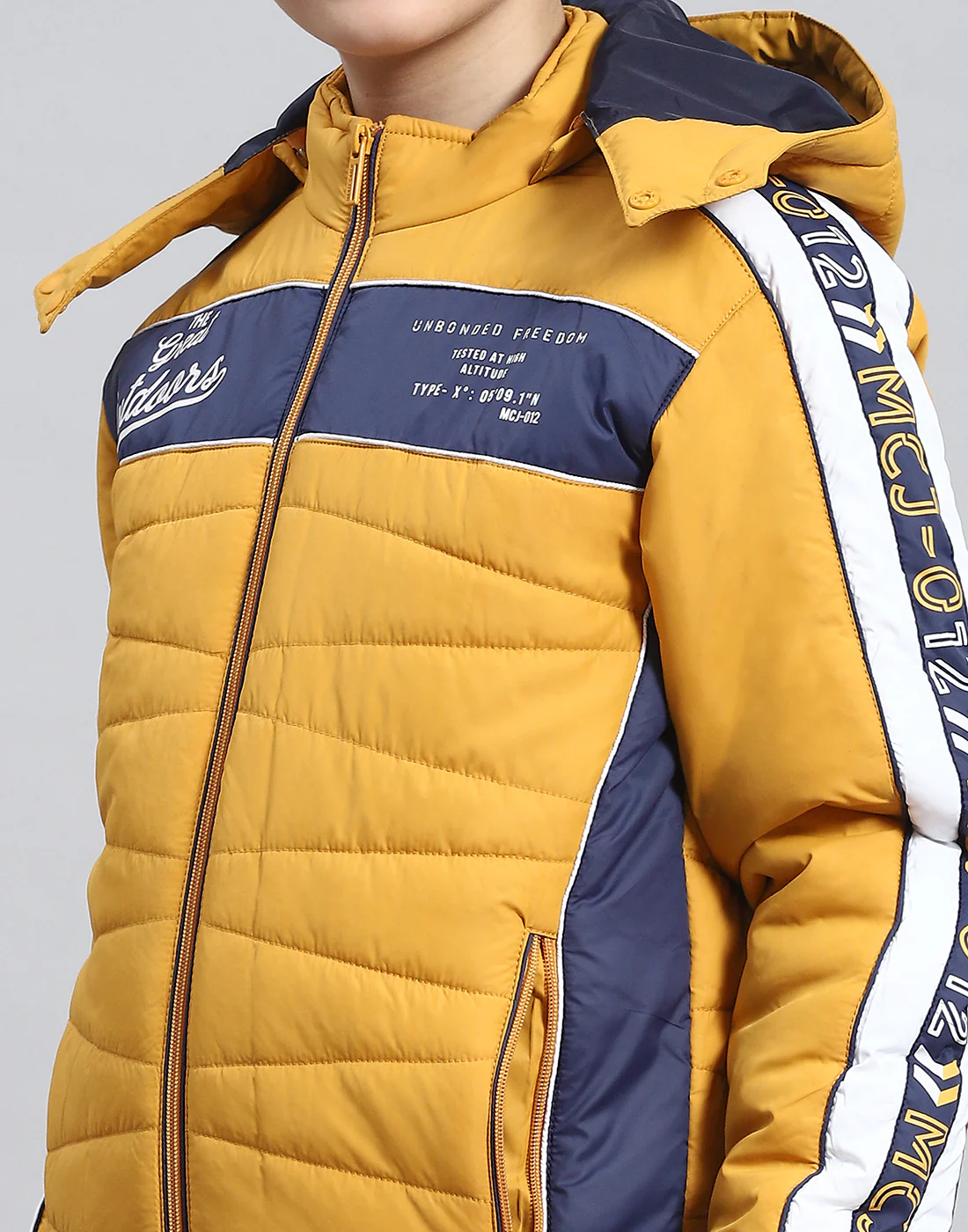 Boys Mustard Solid Hooded Full Sleeve Boys Jacket - Image 7