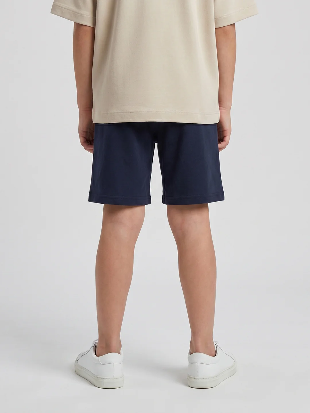 Boys Navy Blue Printed Regular Fit Shorts - Image 4