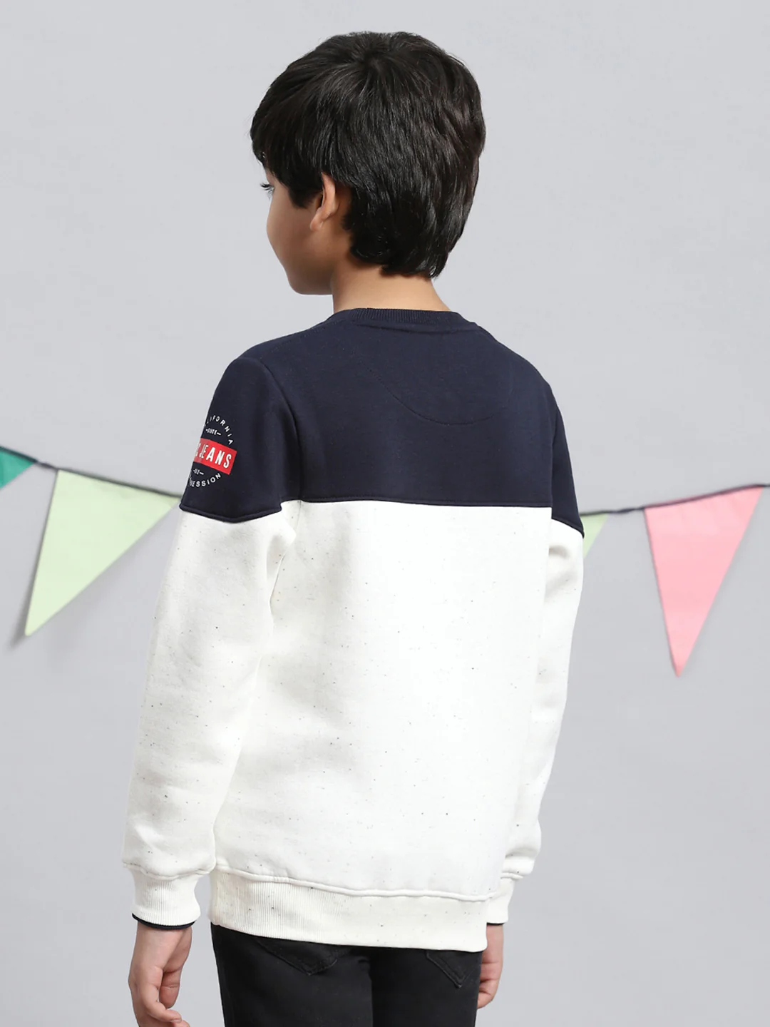 Boys Off White Printed Sweatshirt - Image 4