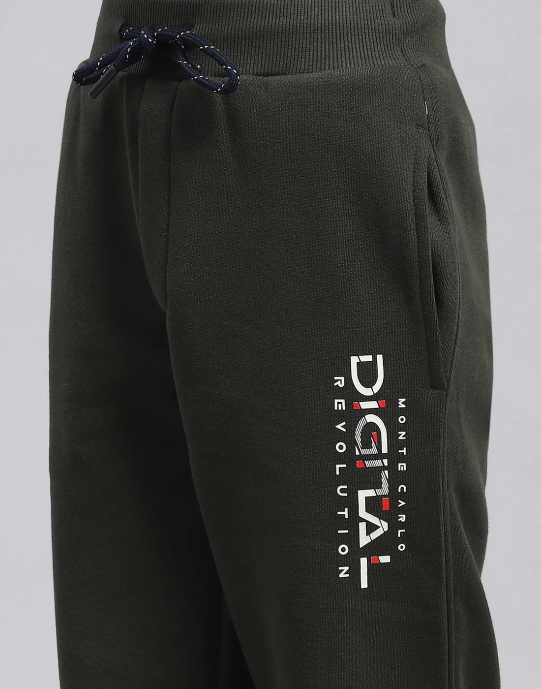 Boys Olive Printed Regular Fit Lower - Image 6