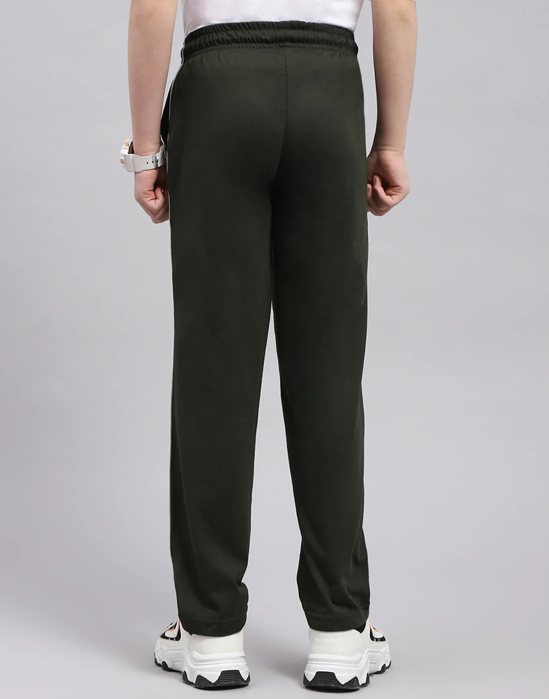 Boys Olive Printed Regular Fit Lower - Image 5