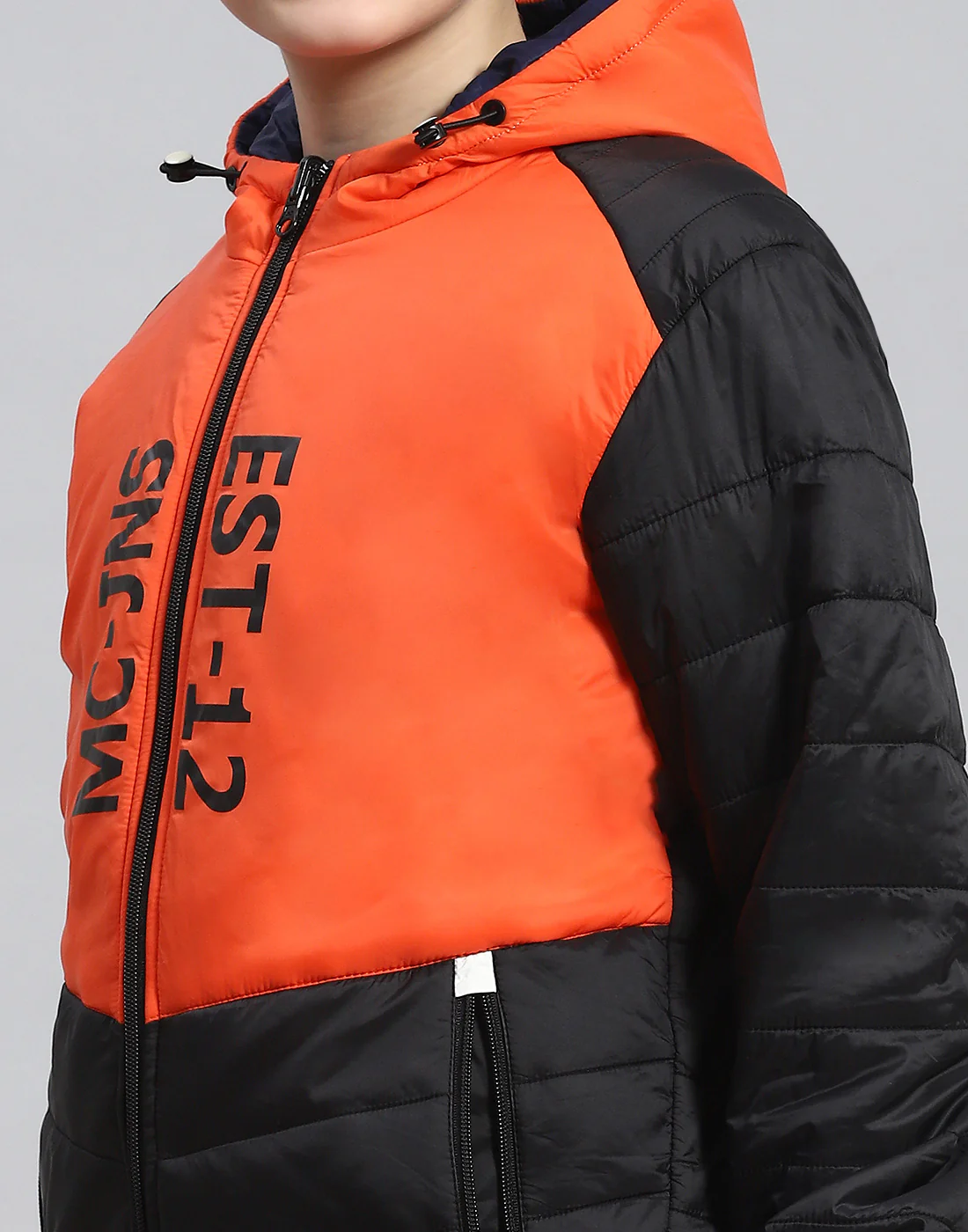Boys Orange Solid Collar Full Sleeve Boys Jacket - Image 8