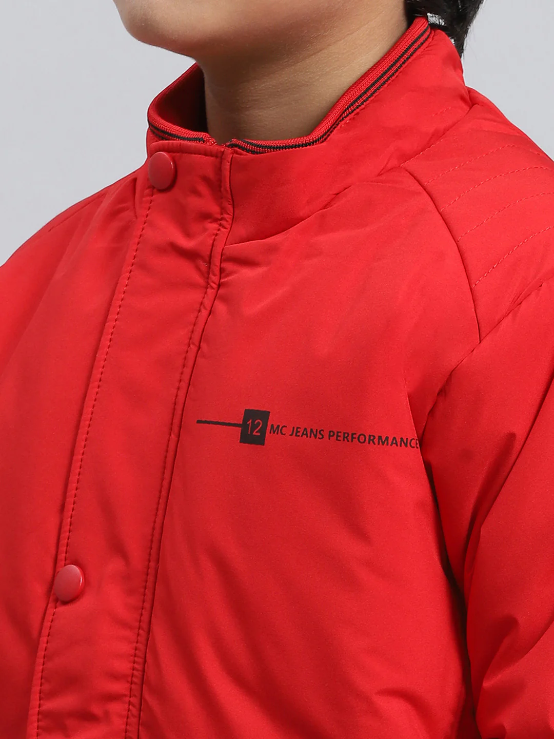 Boys Red Plain Jacket - Image 6