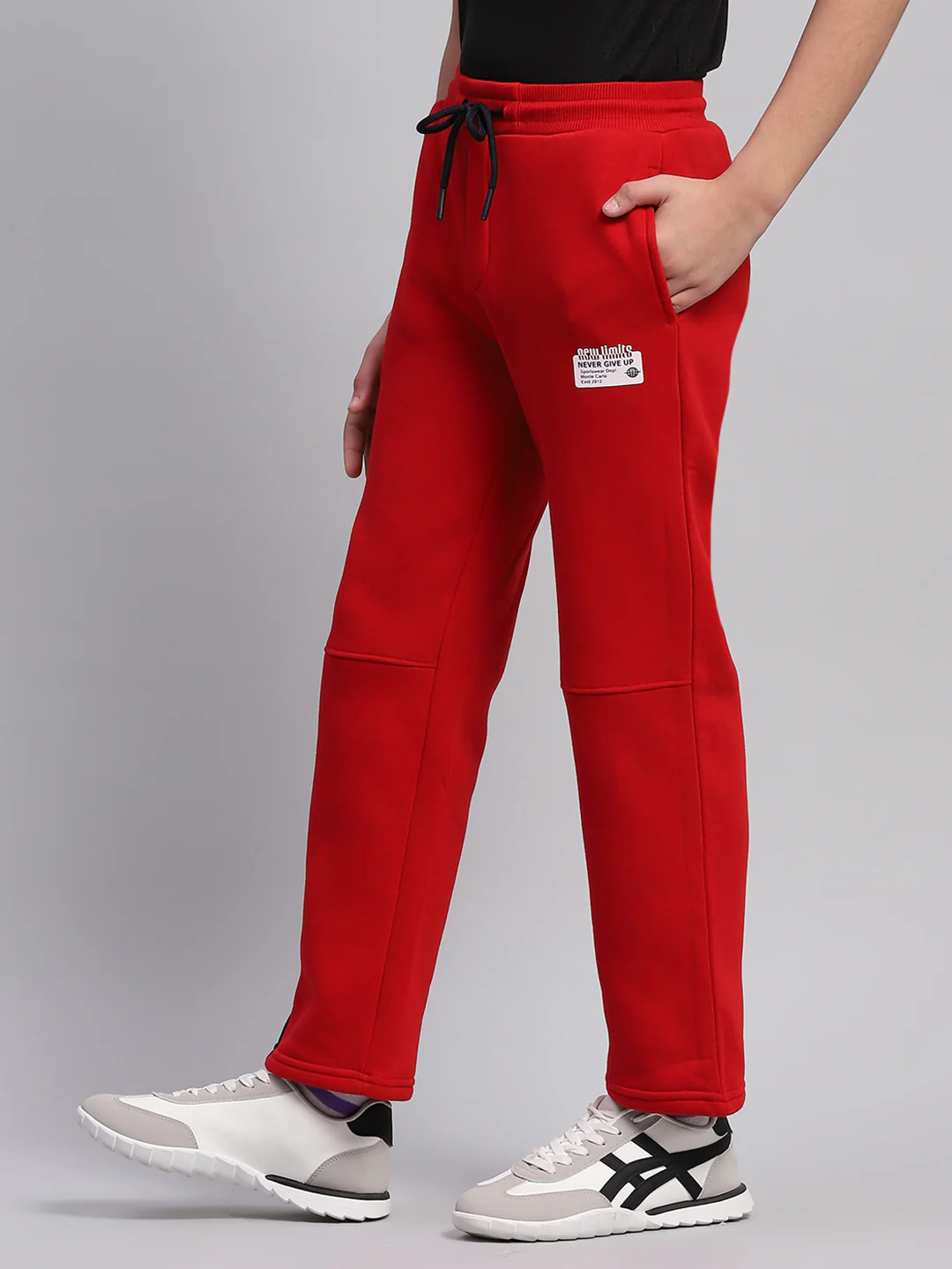 Boys Red Printed Regular Fit Lower - Image 3