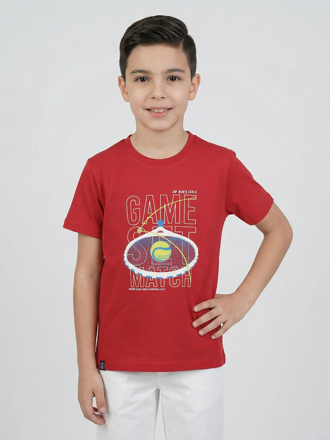 Boys Red, White & Navy Blue Printed Round Neck Half Sleeve T-Shirt (Pack of 3) - Image 13