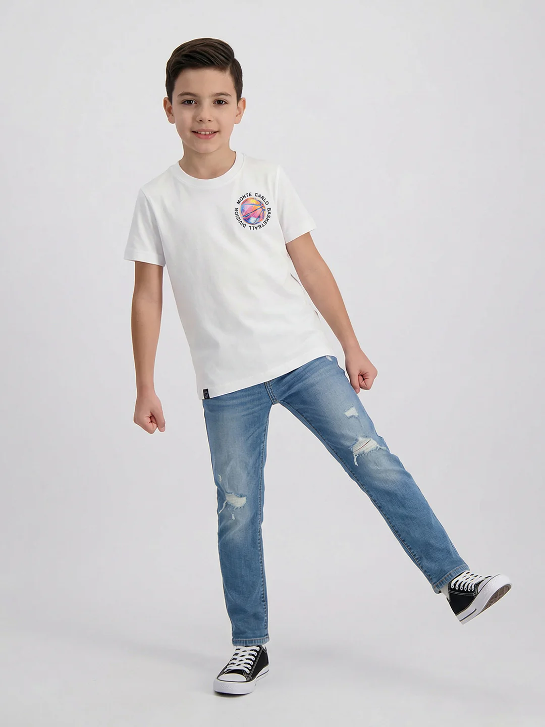 Boys Red, White & Navy Blue Printed Round Neck Half Sleeve T-Shirt (Pack of 3) - Image 7