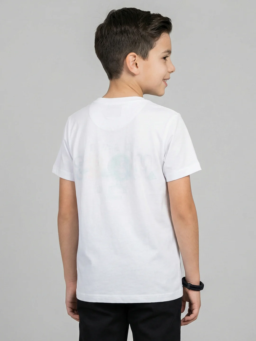 Boys Red & White Printed Round Neck Half Sleeve T-Shirt (Pack of 2) - Image 9