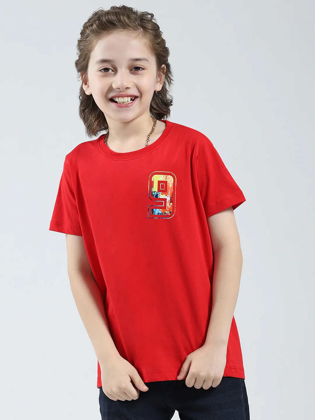 Boys Red, Yellow & White Printed Round Neck Half Sleeve T-Shirt (Pack of 3) - Image 10