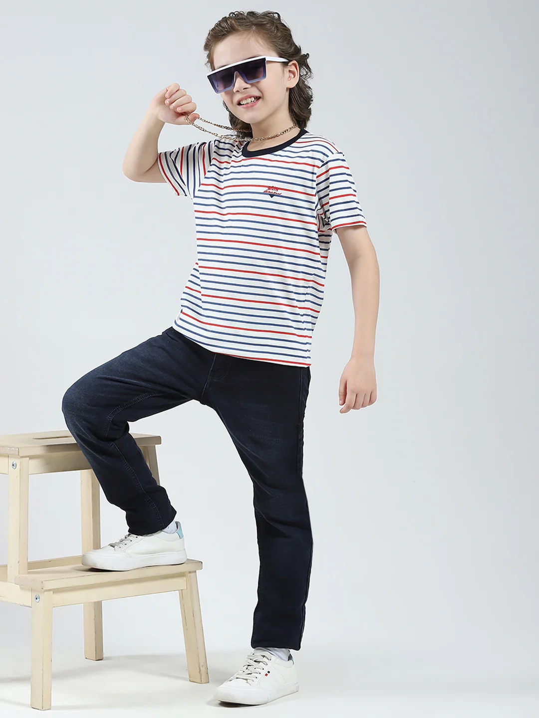 Boys Red, Yellow & White Printed Round Neck Half Sleeve T-Shirt (Pack of 3) - Image 2