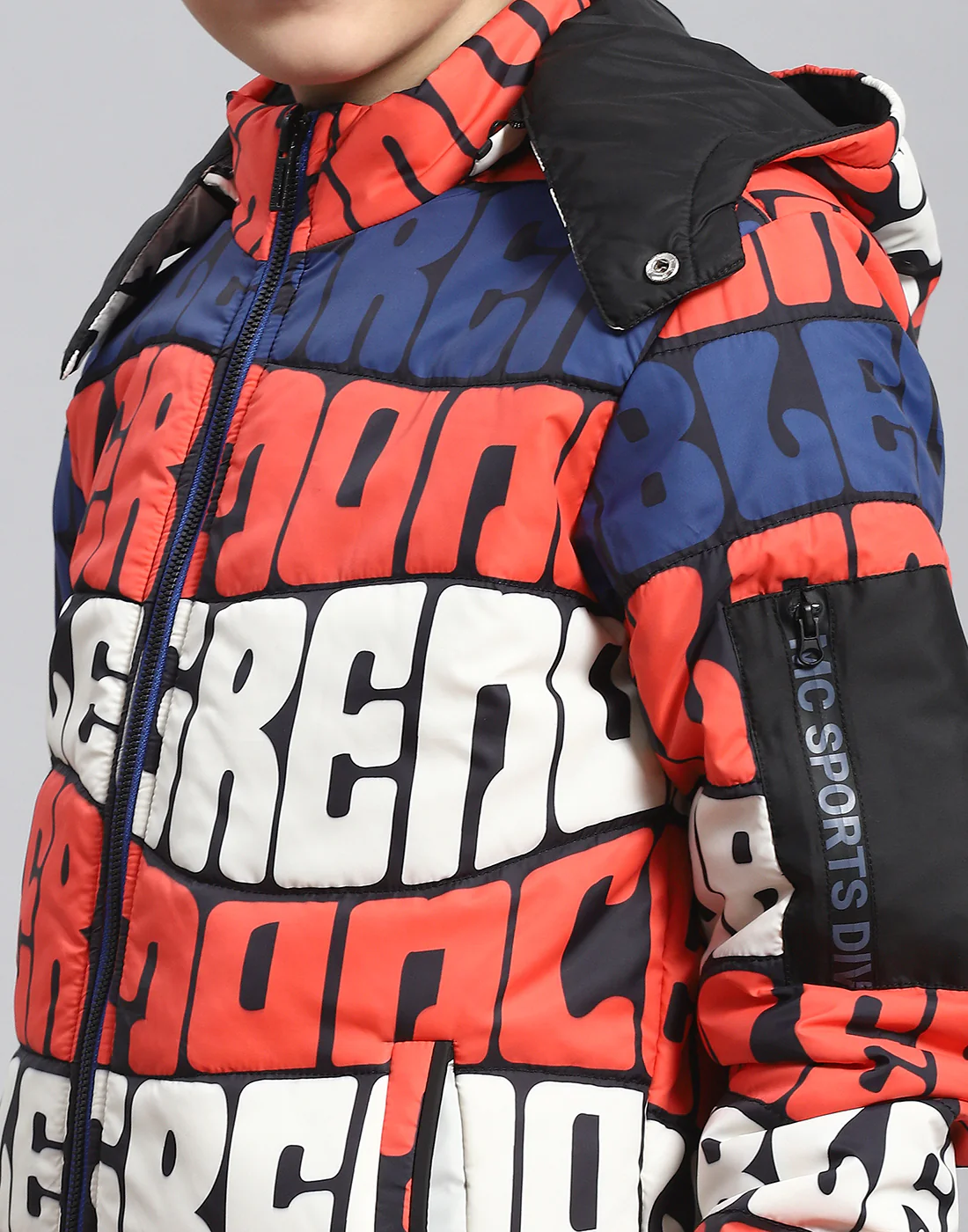 Boys Rust Printed Hooded Full Sleeve Boys Jacket - Image 7