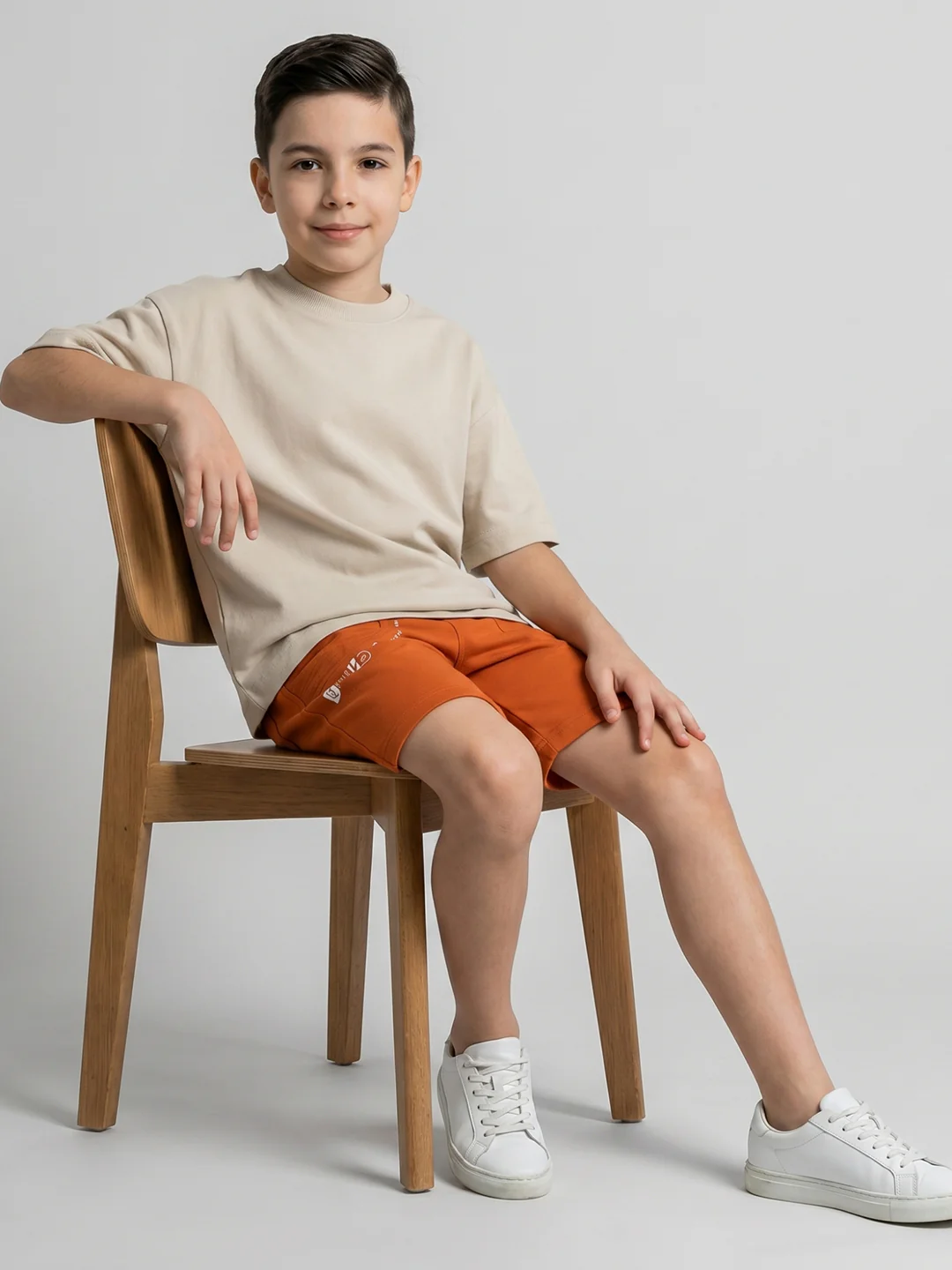 Boys Rust Solid Regular Fit Shorts - Image 5